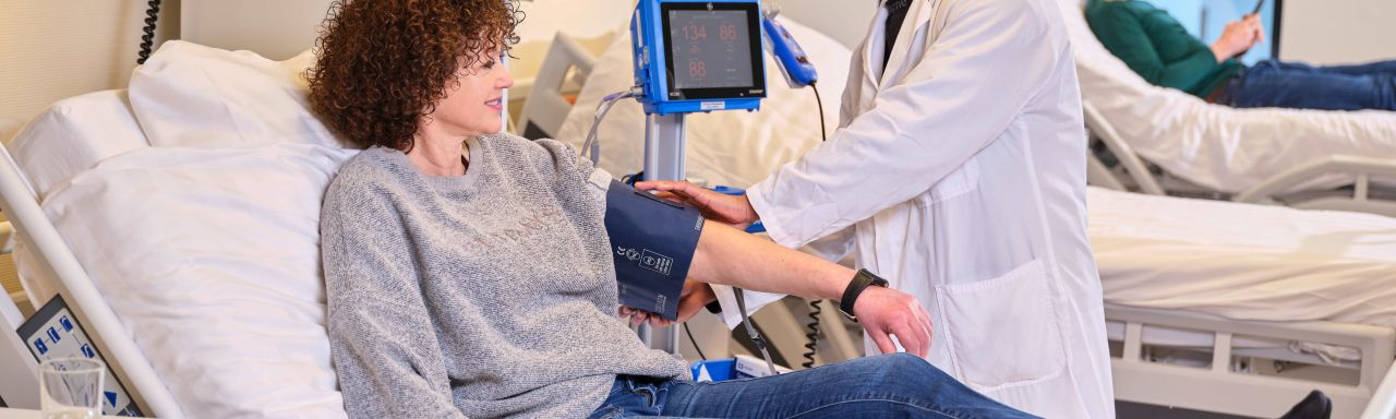 blood pressure is being measured