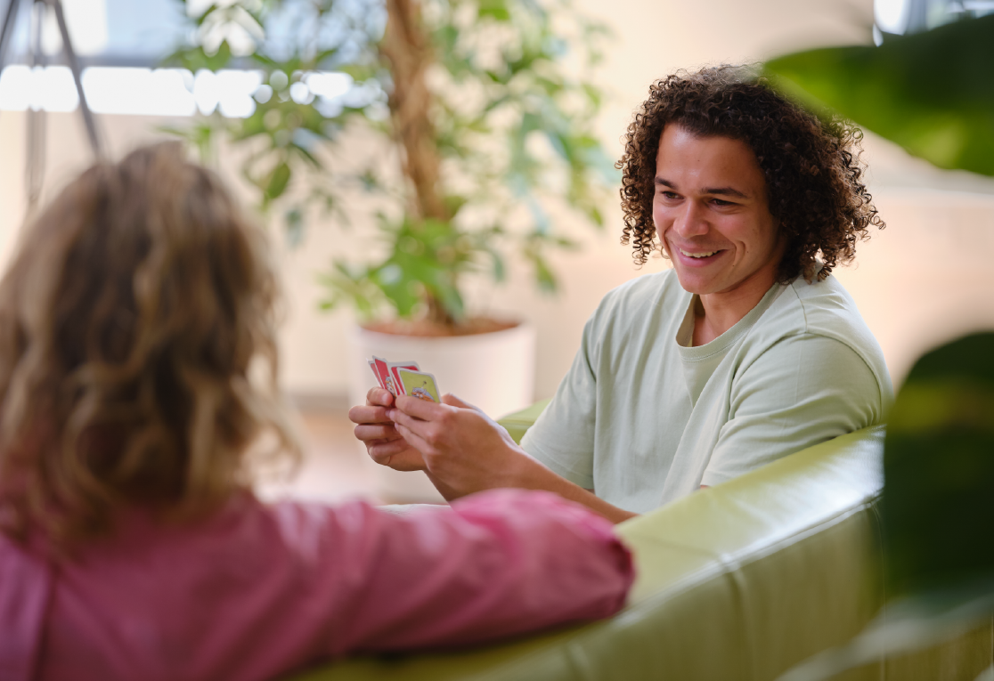 Participants talking to each other